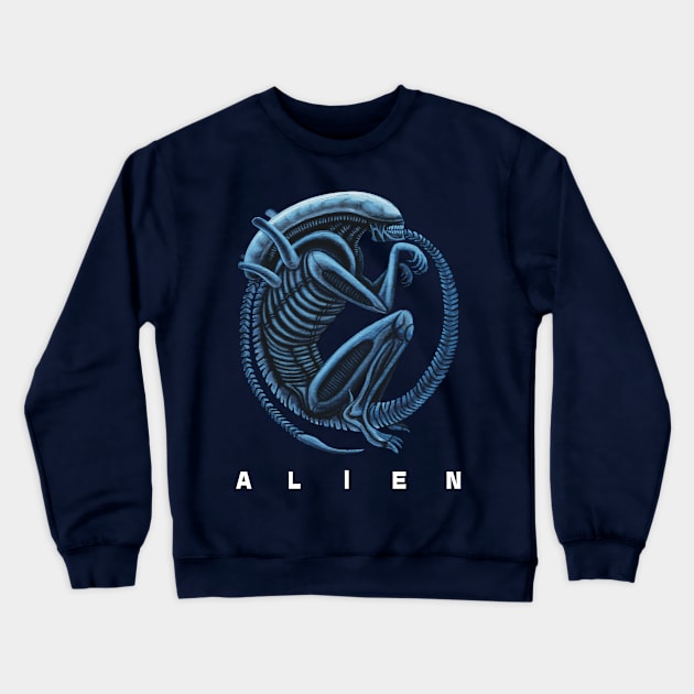 Xenomorph In Stasis Crewneck Sweatshirt by SPACE ART & NATURE SHIRTS 